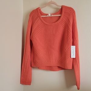 NWT Cloudc Chaser Orange XL Crop Sweater